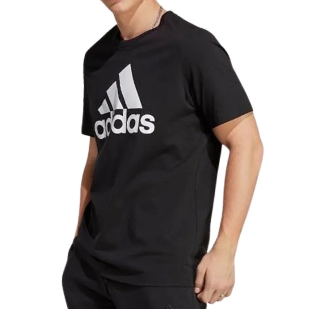Adidas Aeroready Camo Big Logo T-Shirt Mens Small Black Gray IS6151